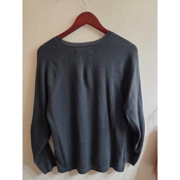 Ministry of Supply Atlas Merino Wool Blend Crew Neck Sweater - Gray Size Med - Picture 5 of 6